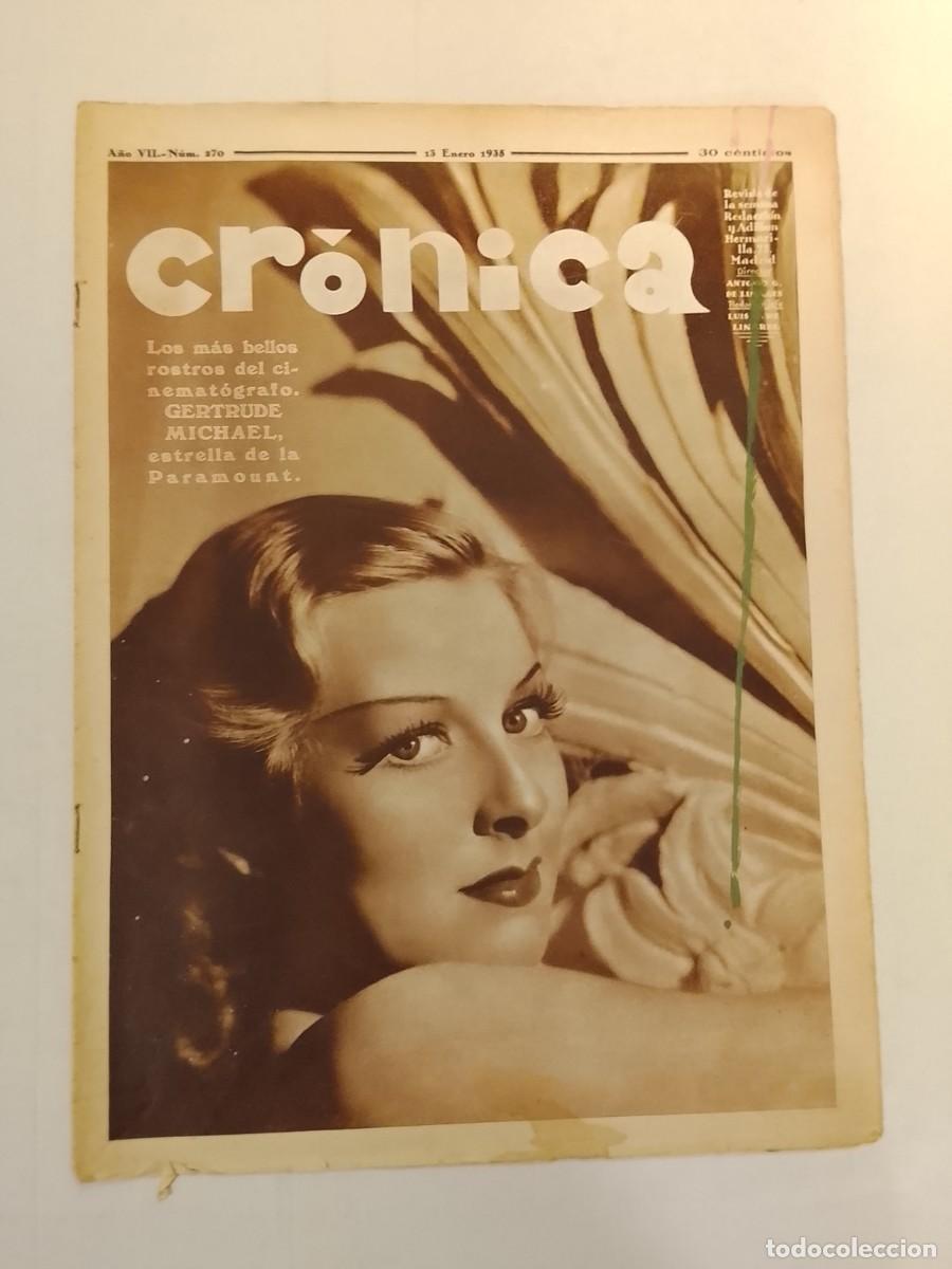 Coleccionismo de revistas y peri&oacute;dicos: CRONICA-A&Ntilde;O 1935-RASPUTIN-LOS REYES MAGOS-CLAUSURA DE LOS QUIOSCOS CALLEJEROS ETC