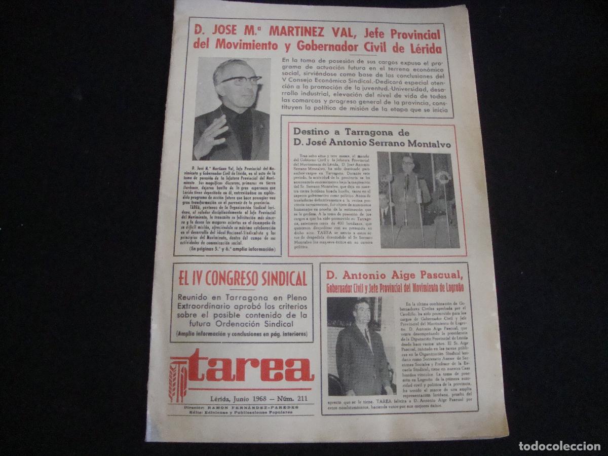 Sammeln von Zeitschriften und Zeitungen: REVISTA TAREA LERIDA N&ordm; 211 JUNIO 1968