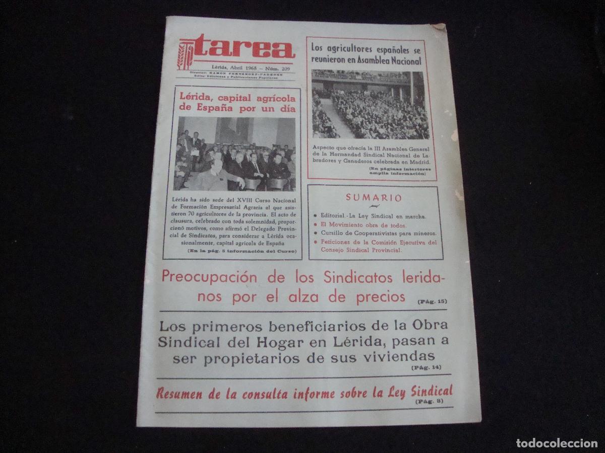 Sammeln von Zeitschriften und Zeitungen: REVISTA TAREA LERIDA N&ordm; 209 ABRIL 1968