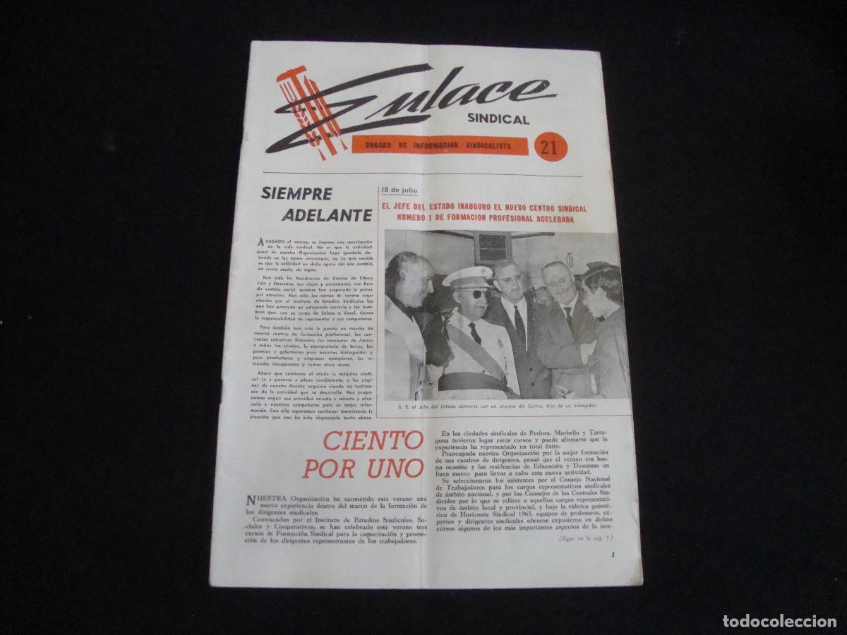Collection Magazines and Newspapers: REVISTA ENLACE SINDICAL N&ordm; 21 SEPTIEMBRE 1965