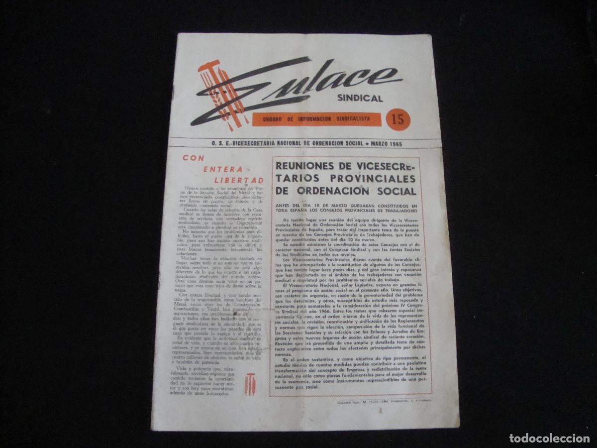 Collection Magazines and Newspapers: REVISTA ENLACE SINDICAL N&ordm; 15 MARZO 1965