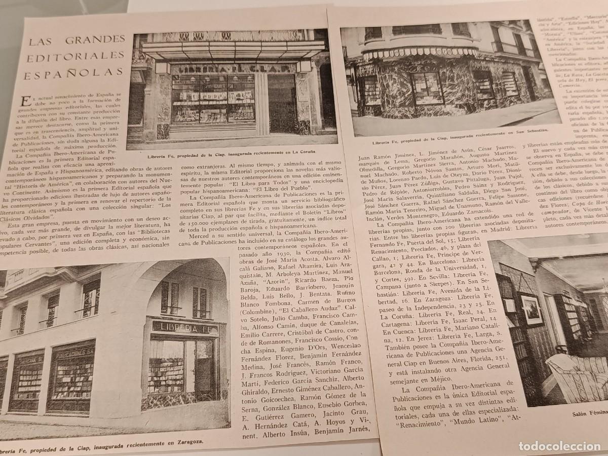 Coleccionismo de revistas y peri&oacute;dicos: Reportaje a&ntilde;os 20-30 &rdquo;Las Grandes Editoriales Espa&ntilde;olas&rdquo; - CIAP. Historia del Libro y Librer&iacute;as.