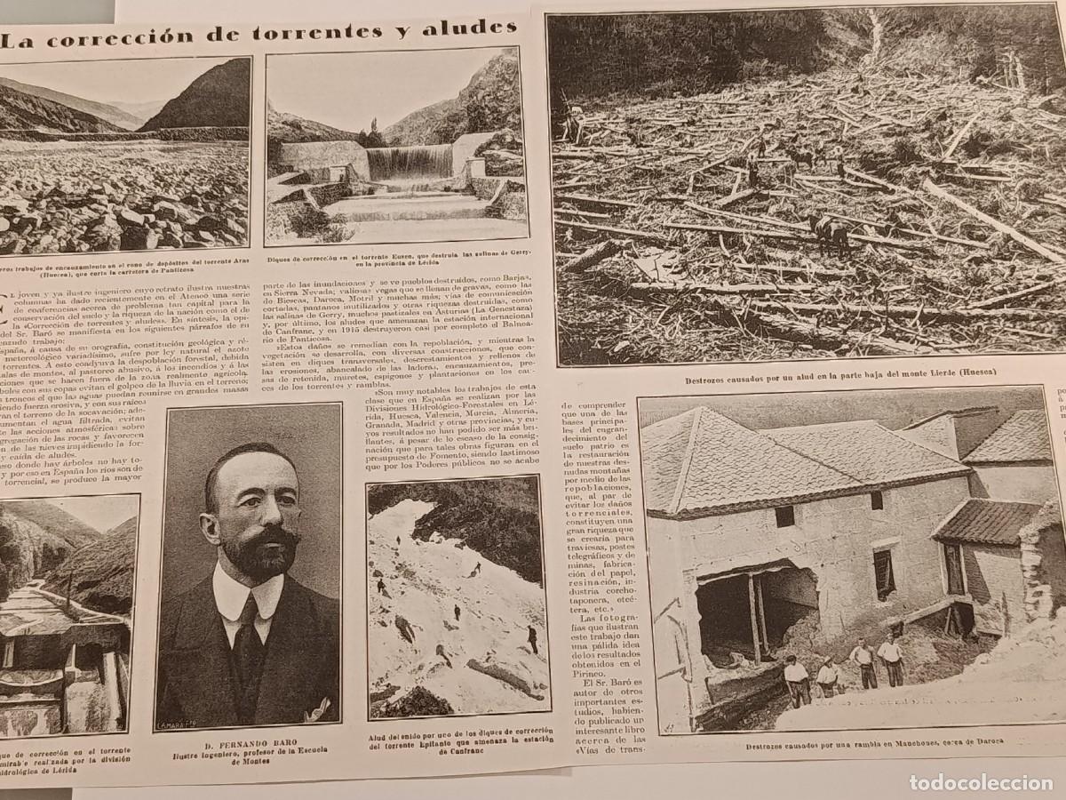 Coleccionismo de revistas y peri&oacute;dicos: Reportaje A&ntilde;os 20 &rdquo;La correcci&oacute;n de torrentes y aludes&rdquo; - Fernando Bar&oacute;. Huesca, L&eacute;rida, Daroca.