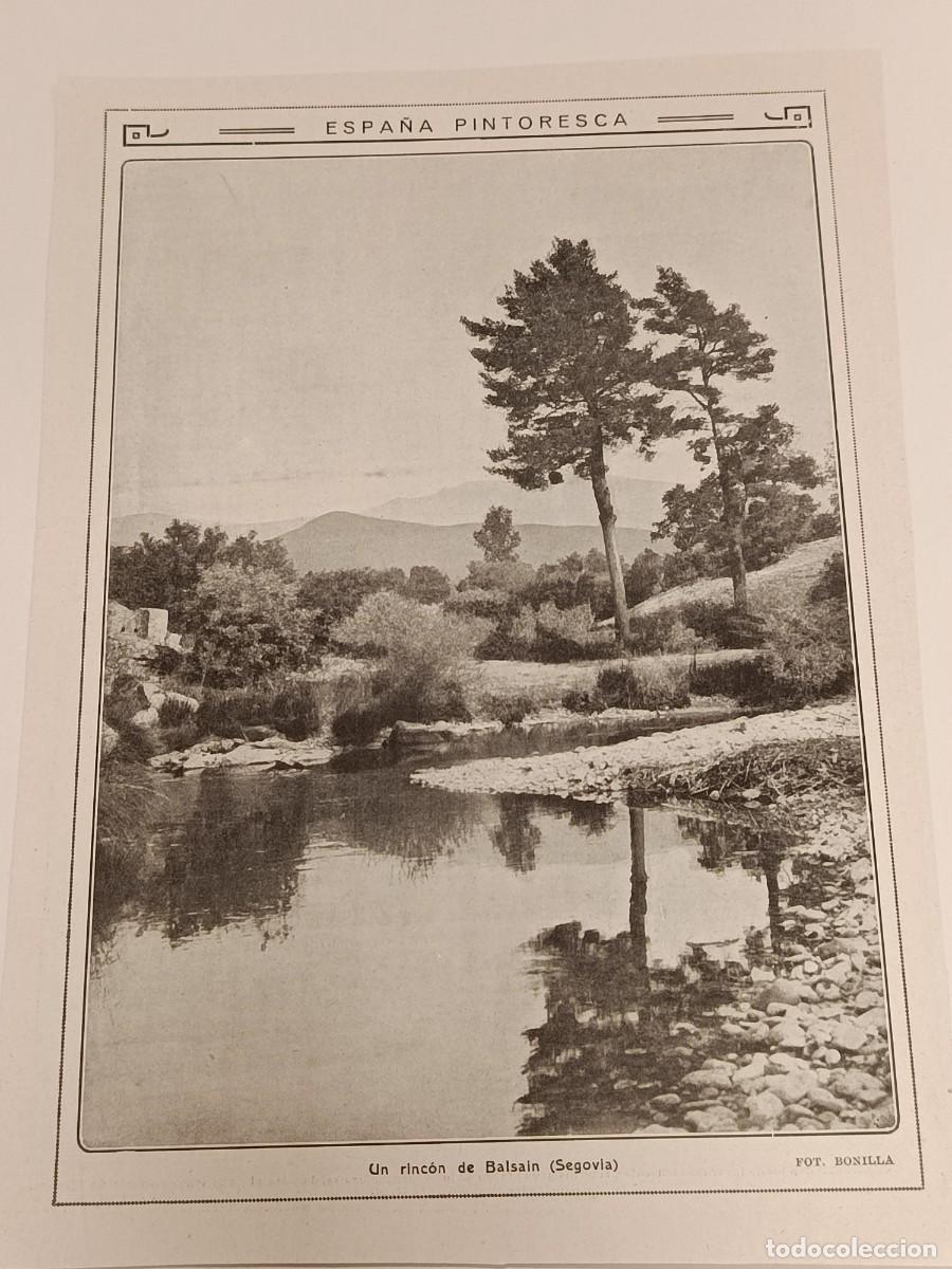 Coleccionismo de revistas y peri&oacute;dicos: L&aacute;mina Original de Revista A&ntilde;os 20: Espa&ntilde;a Pintoresca - Un rinc&oacute;n de Balsain (Segovia). Fot. Bonilla