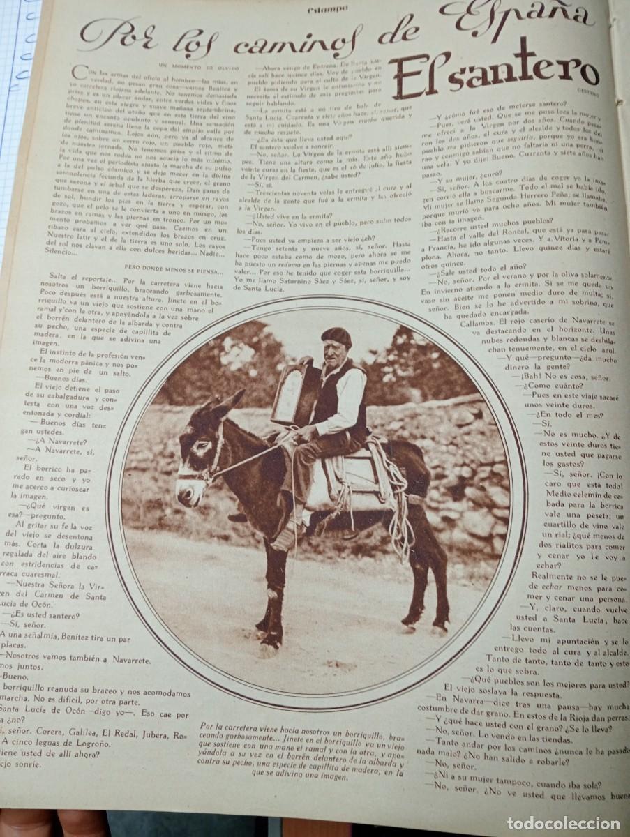 Coleccionismo de revistas y peri&oacute;dicos: REVISTA A&Ntilde;O 1929 EL SANTERO DE SANTA LUCIA DE OCON NAVARRETE LA RIOJA FREGENAL DE LA SIERRA HERMOSO