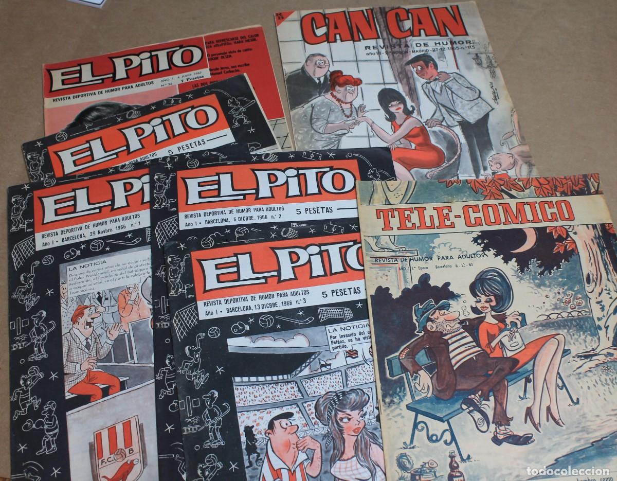 Coleccionismo de revistas y peri&oacute;dicos: Revista deportiva EL PITO 1 2 3 20 32 - CAN CAN 115 - TELE COMICO 34 - Tambi&eacute;n sueltos