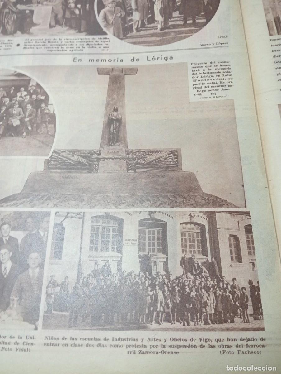 Coleccionismo de revistas y peri&oacute;dicos: REVISTA A&Ntilde;O 1932 LORIGA EN LAIN PONTEVEDRA FERROCARRIL ZAMORA ORENSE INCENDIO IGLESIA DE SANTURCE