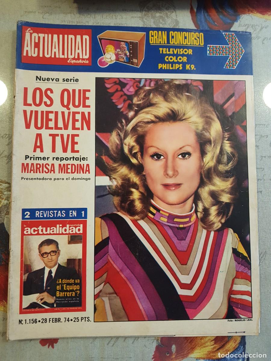 Coleccionismo de revistas y peri&oacute;dicos: La Actualidad Espa&ntilde;ola Febrero 1974 Los que Vuelven a TVE Marisa Medina