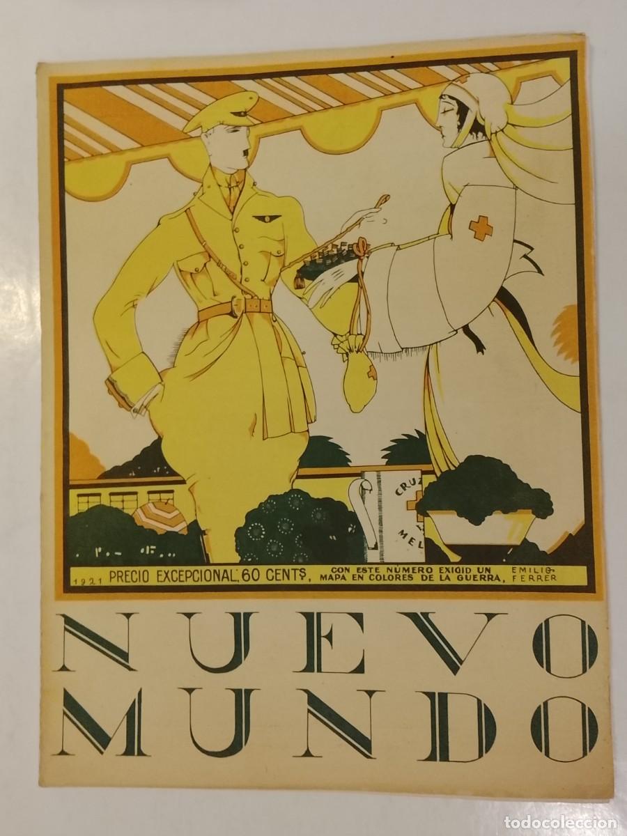 Coleccionismo de revistas y peri&oacute;dicos: NUEVO MUNDO-A&Ntilde;O 1921-EMILIO FERRER MELILLA CRUZ ROJA-CAVALCANTI-LASARTE-TISZA COMBATE-OCA&Ntilde;A PRESOS