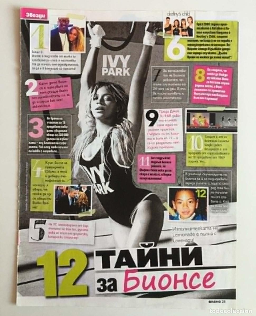 Coleccionismo de revistas y peri&oacute;dicos: Beyonce &ndash; 12 Secrets / Trivia Original Magazine Clipping A4 - Bravo Magazine Bulgaria Music
