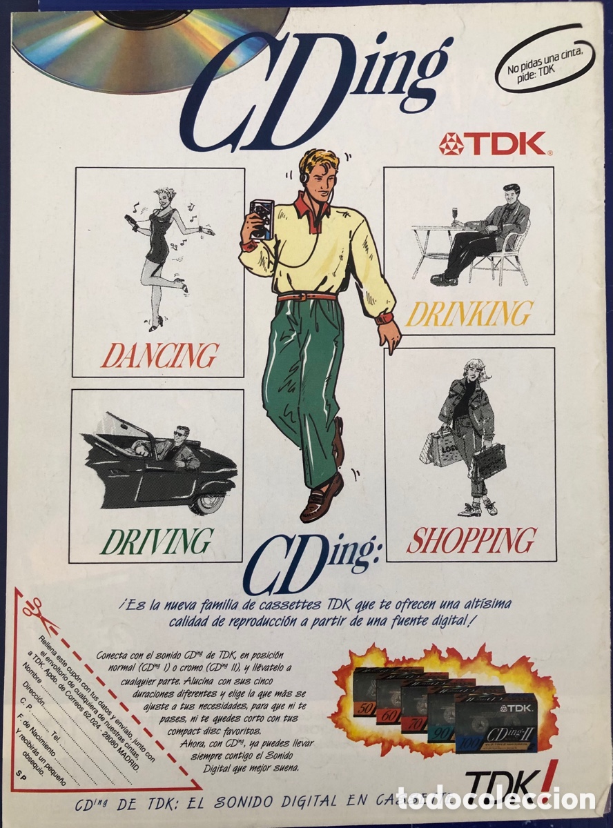 Coleccionismo de revistas y peri&oacute;dicos: Hoja publicitaria revista cassette