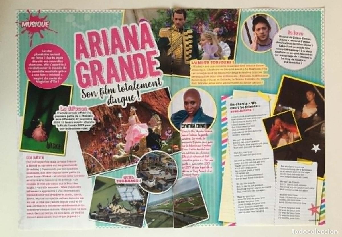Coleccionismo de revistas y peri&oacute;dicos: Ariana Grande Wicked Movie Feature & We Can't Be Friends Lyrics Clipping A3 YouStar Magazine France