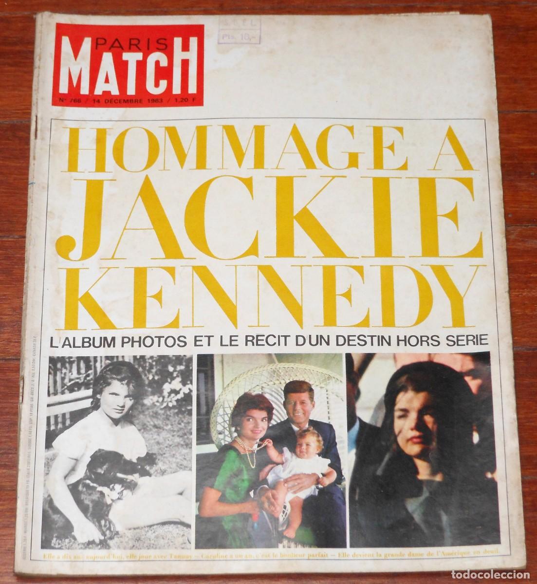 Coleccionismo de revistas y peri&oacute;dicos: PARIS MATCH #766 December 1963 JFK John F Kennedy Death Jackie France magazine