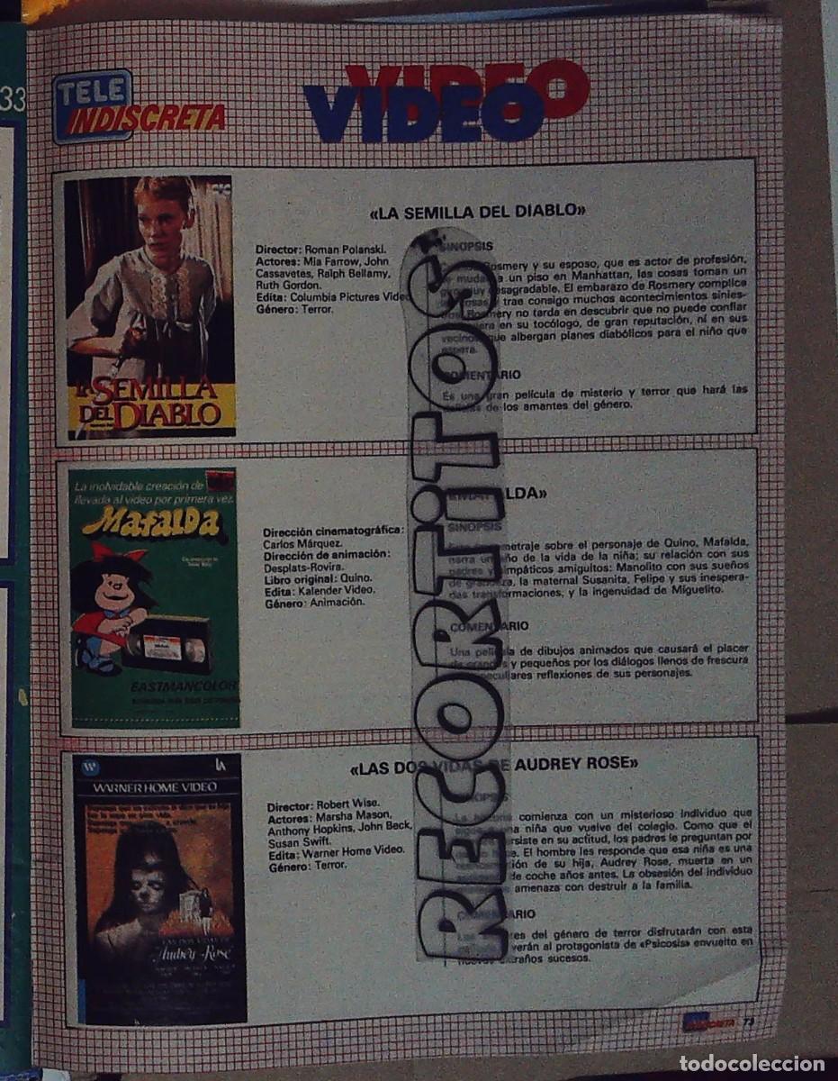Collection Magazines and Newspapers: NOVEDADES EN VIDEO MAFALDA LA SEMILLA DEL DIABLO LAS DOS VIDAS DE AUDREY ROSE