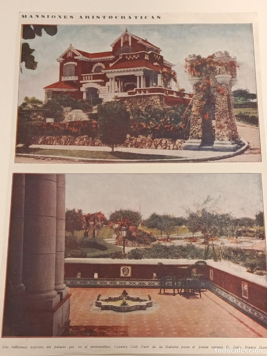 Sammeln von Zeitschriften und Zeitungen: L&aacute;mina a Color A&ntilde;os 20: Palacio de Julio Blanco Herrera (La Habana, Cuba). Country Club Park.