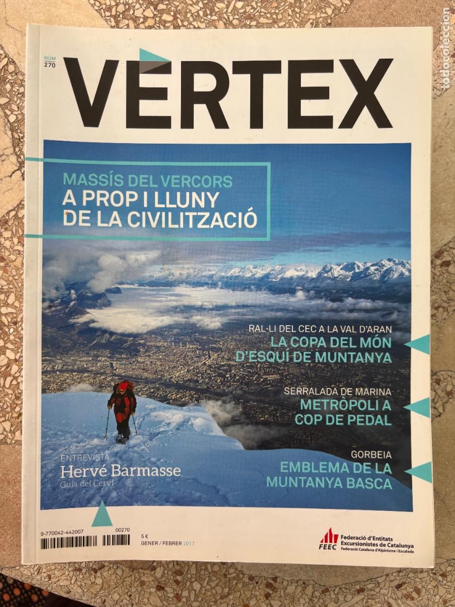 Coleccionismo de revistas y peri&oacute;dicos: VERTEX N&ordm; 270. MASS&Iacute;S DEL VERCORS. COPA DEL MON D'ESQU&Iacute; DE MUNTANYA. SERRALADA DE MARINA. GORBEIA.