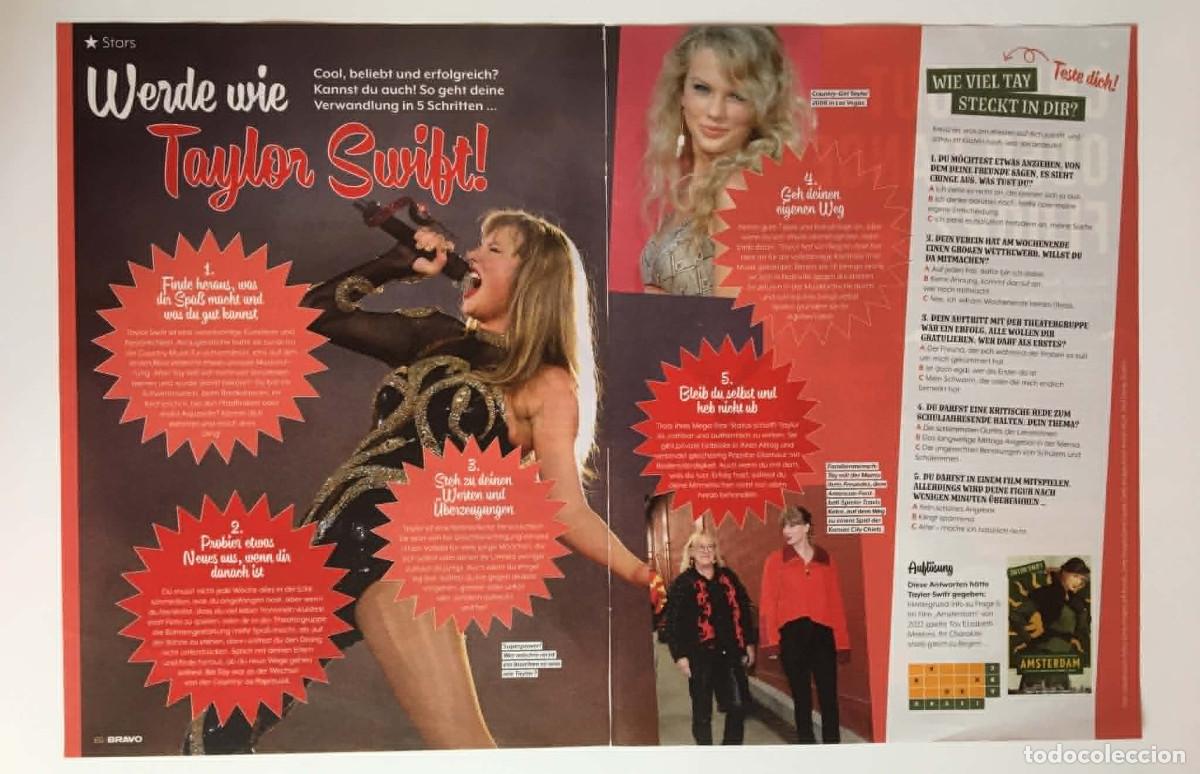 Coleccionismo de revistas y peri&oacute;dicos: Taylor Swift / Tyla Double Feature Article Clipping Set A3 - Bravo Magazine Germany 2024 Music Rare