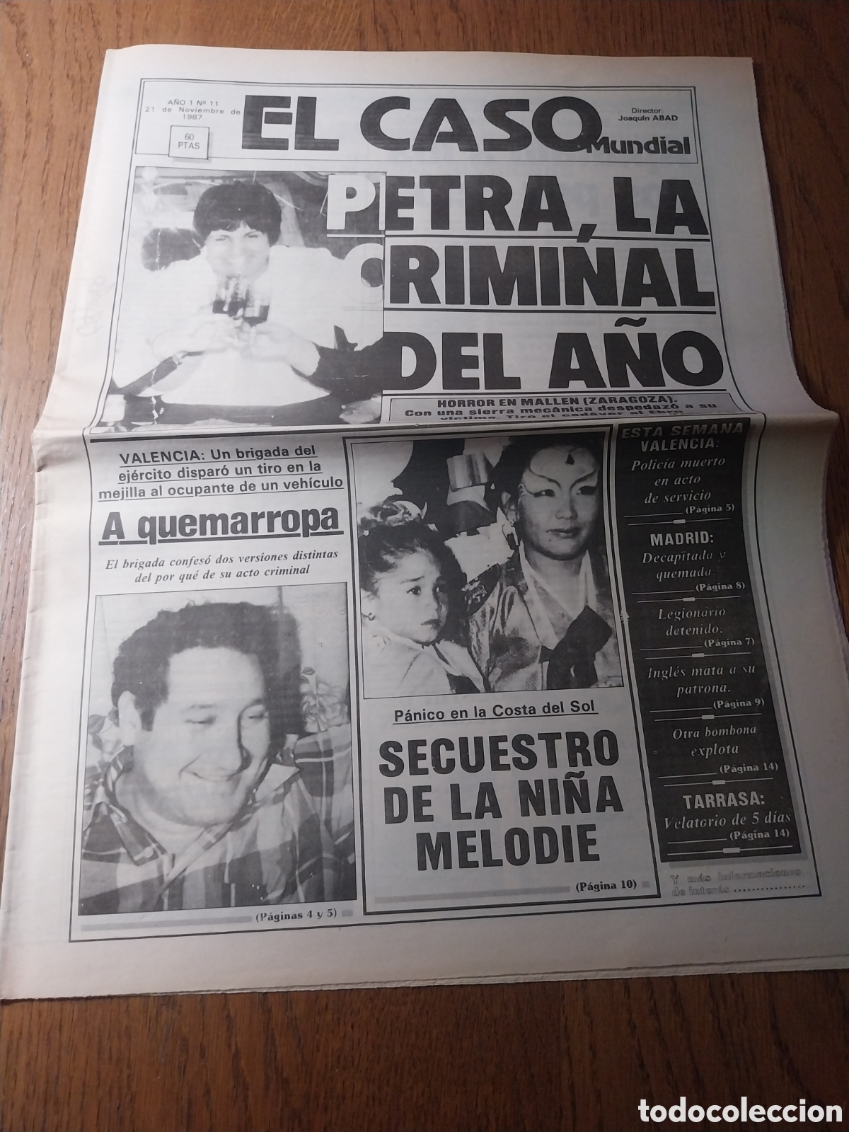 Colecionismo de Revistas e Jornais: EL CASO 1987 SECUESTRO DE MELODIE. CAMILO SESTO. SIDA ENTRE REJAS.CRIMEN MALLEN.VIOLADOR D ARGUELLES