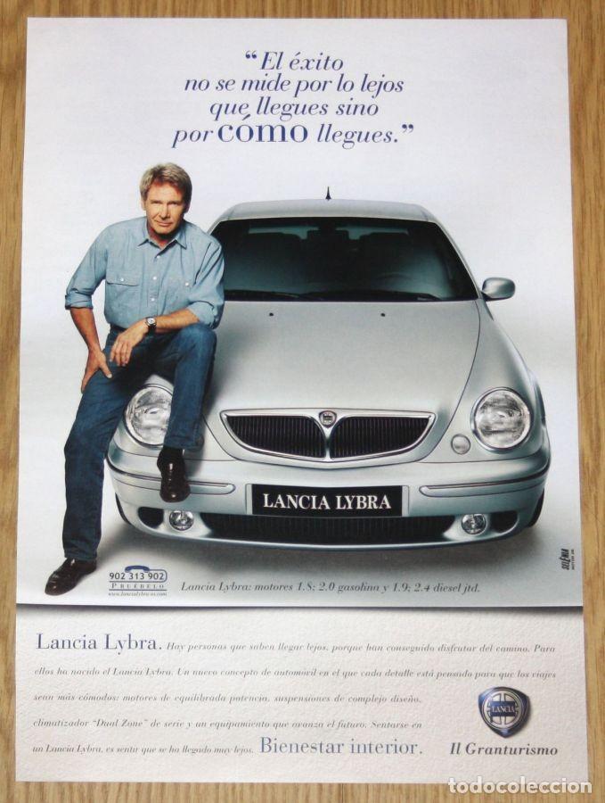 Coleccionismo de revistas y peri&oacute;dicos: HARRISON FORD Anuncio Lancia Lybra Car 1999 Original Spain Promo Advert Publicidad Coche