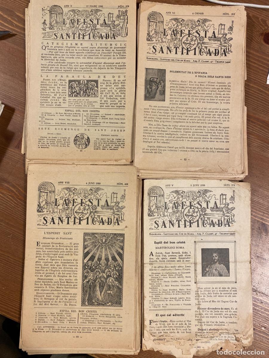 Coleccionismo de revistas y peri&oacute;dicos: LA FESTA SANTIFICADA. 60 NUMS 1930 -1936 . ENTRE NUMS 273 A 650