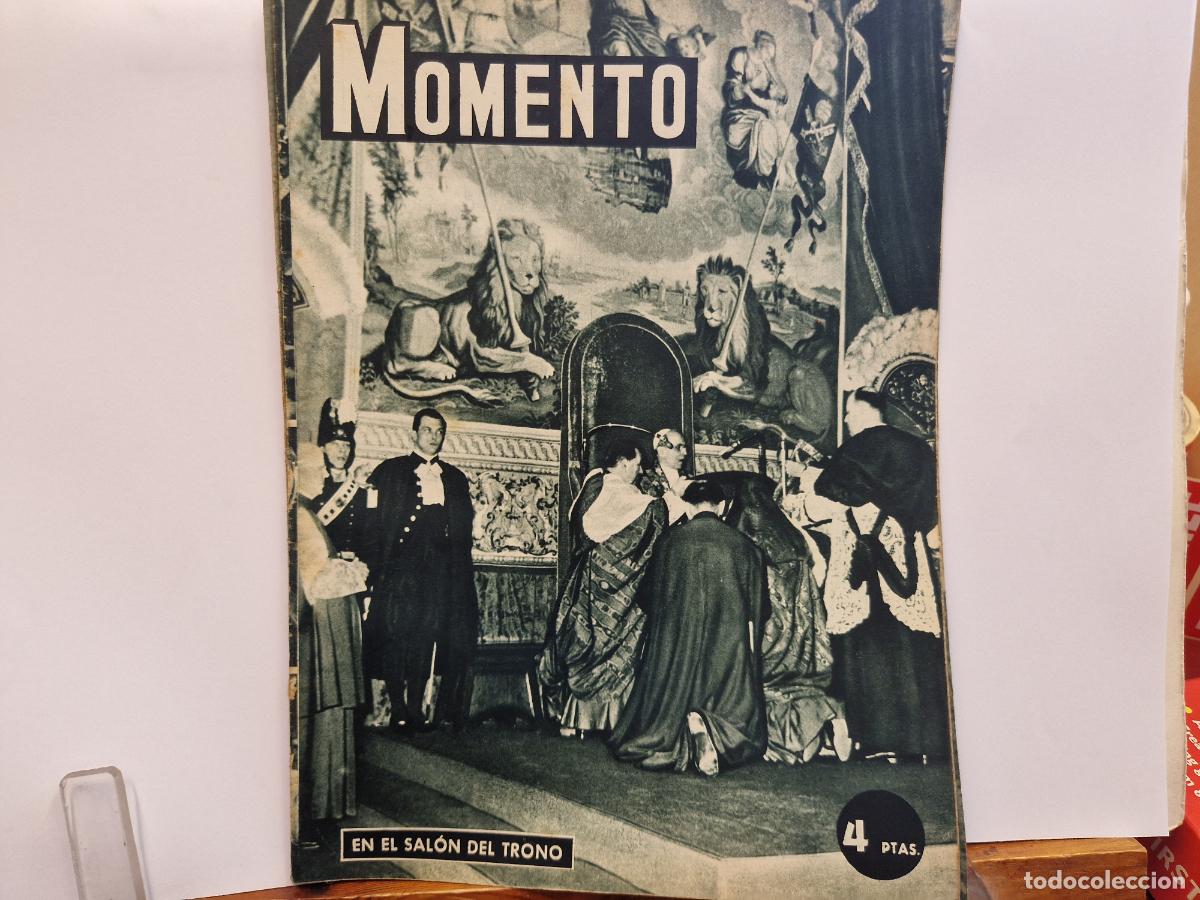 Coleccionismo de revistas y peri&oacute;dicos: REVISTA. MOMENTO. EL SALON DEL TRONO. 22 DE ENERO 1953