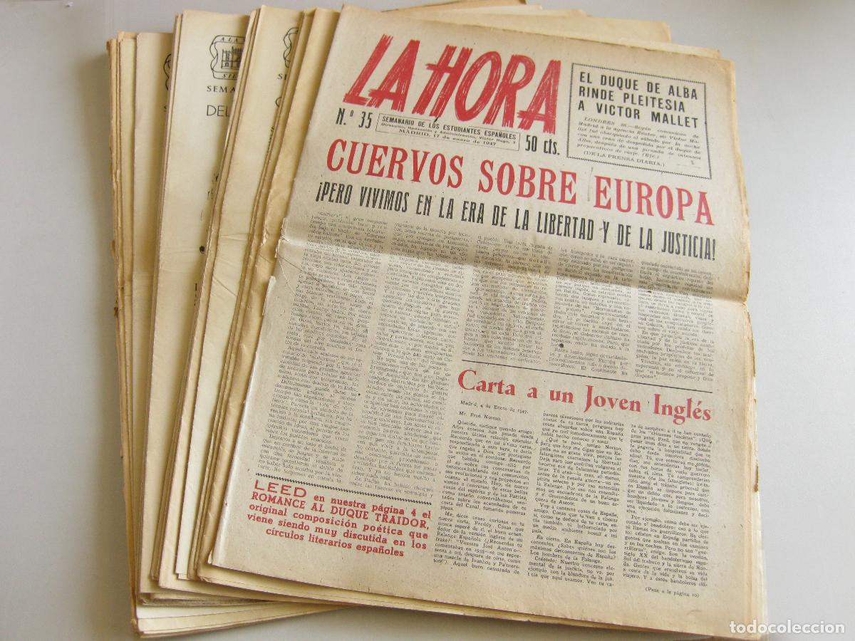 Collectionnisme de Revues et Journaux: LOTE DE 25 REVISTAS DE LA HORA. SEMANARIO DE LOS ESTUDIANTES ESPA&Ntilde;OLES. 1947 HASTA 19