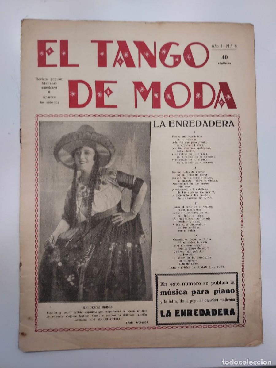 Sammeln von Zeitschriften und Zeitungen: Revista hispano-americana EL TANGO DE MODA Barcelona 8 diciembre 1928 8. Mercedes Seros, Enredadera