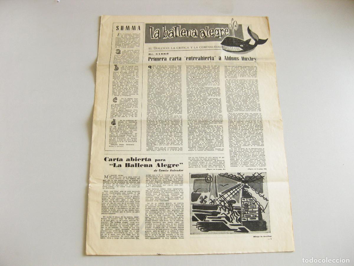 Collectionnisme de Revues et Journaux: REVISTAS DE LA BALLENA ALEGRE N&ordm; 1. EL DI&Aacute;LOGO, LA CR&Iacute;TICA Y LA CORDIALIDAD. ARTE CIENCIA LITERATURA