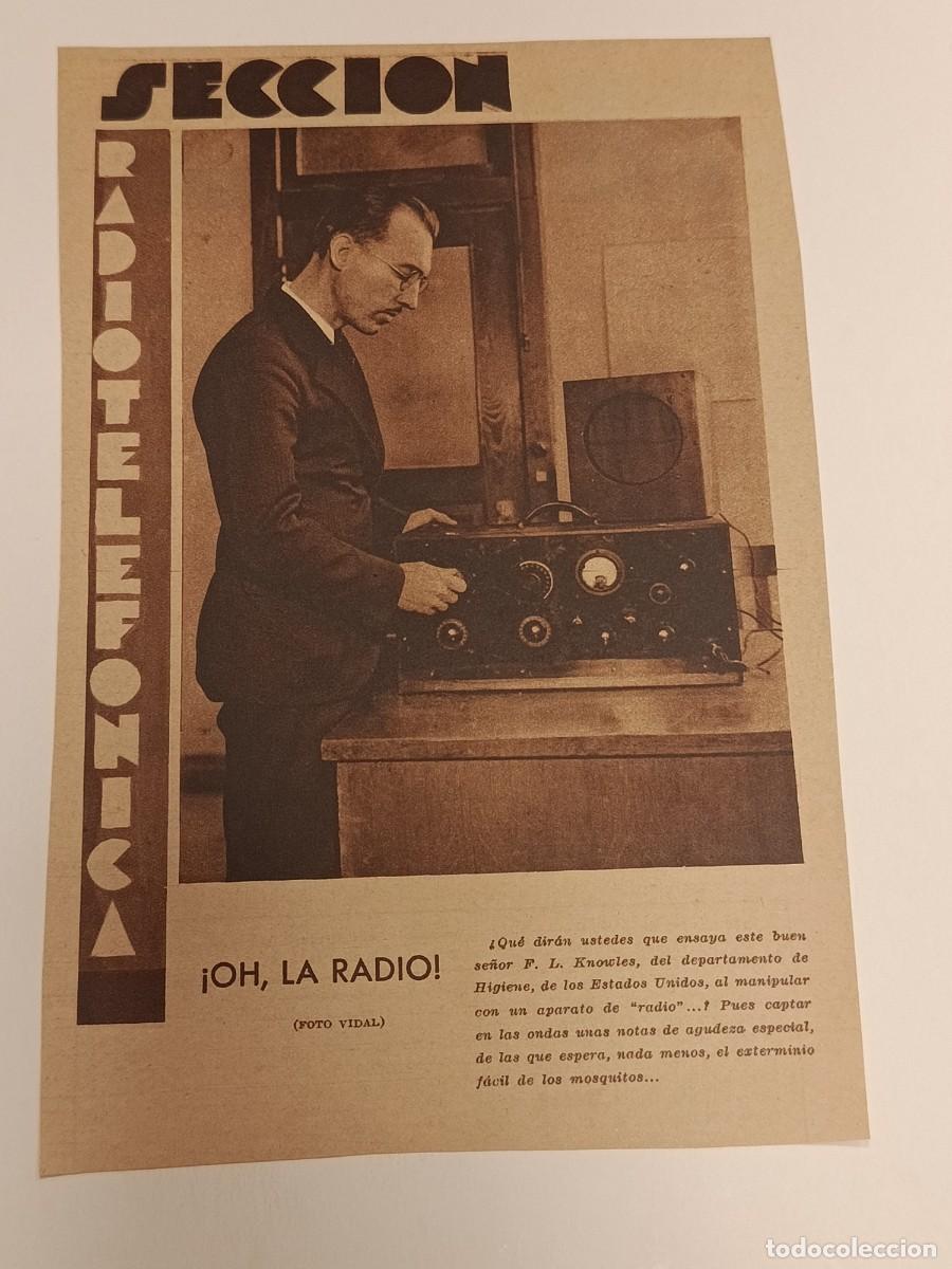 Sammeln von Zeitschriften und Zeitungen: Curiosidad Cient&iacute;fica c. 1932: Experimento de Radio para Exterminar Mosquitos (F. L. Knowles, EE.UU.