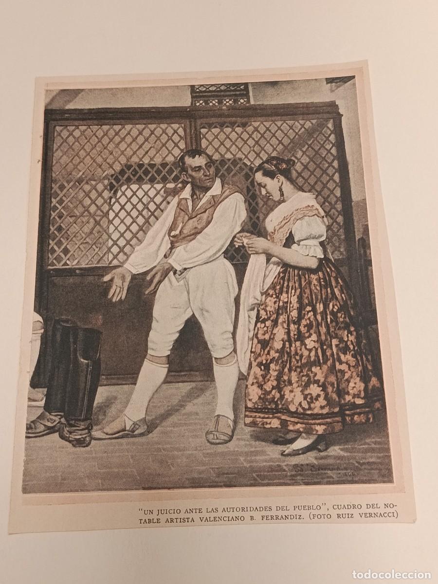 Collezionismo di Riviste e Giornali: L&aacute;mina Original A&ntilde;os 20: Bernardo Ferr&aacute;ndiz (Pintor Valenciano) &mdash; Escena Costumbrista y Traje Region