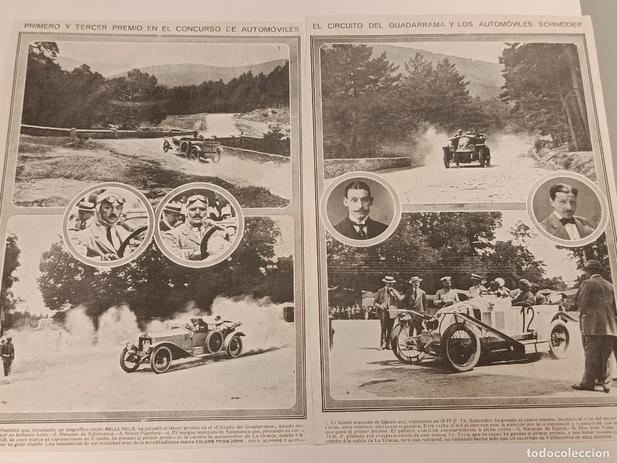 Coleccionismo de revistas y peri&oacute;dicos: Automovilismo Hist&oacute;rico 1913: I Circuito del Guadarrama &mdash; Victoria de Carlos de Salamanca (Rolls-Roy