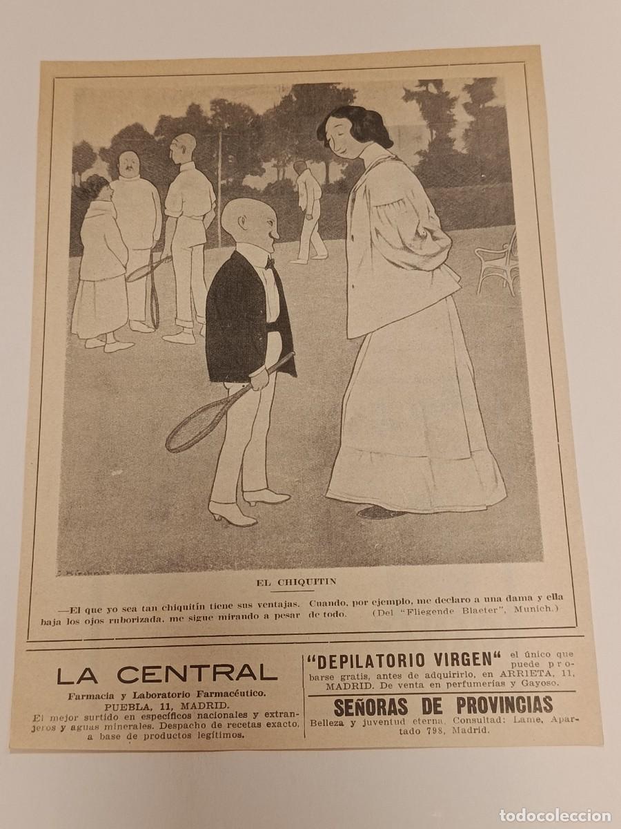 Collezionismo di Riviste e Giornali: Humor y Tenis c. 1915: &rdquo;El Chiquit&iacute;n&rdquo; (Fliegende Bl&auml;tter, M&uacute;nich) &mdash; Anuncios Antiguos Madrid.