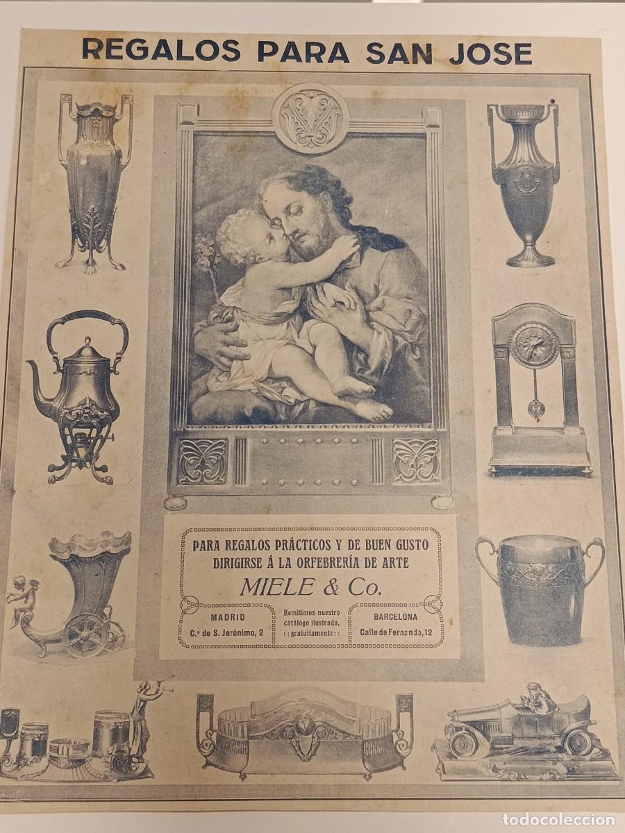 Collezionismo di Riviste e Giornali: Publicidad Antigua 1914: Orfebrer&iacute;a Miele & Co (Puig i Cadafalch) &mdash; Plata, Madrid y Barcelona.