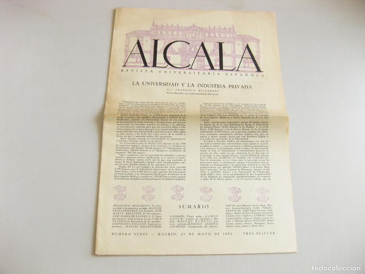 Coleccionismo de revistas y peri&oacute;dicos: REVISTA UNIVERSITARIA ESPA&Ntilde;OLA ALCAL&Aacute; N&ordm; 9. MAYO DE 1952