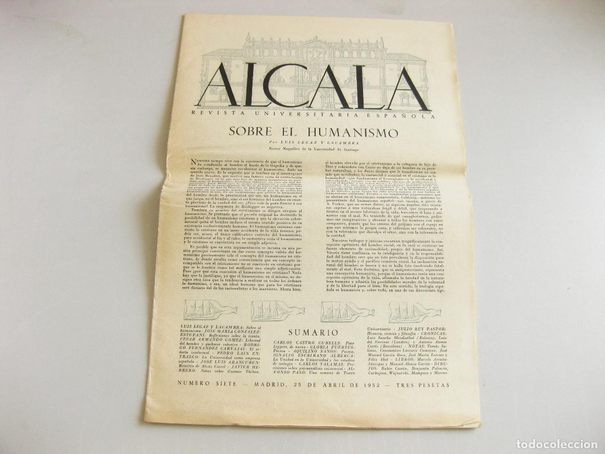 Coleccionismo de revistas y peri&oacute;dicos: REVISTA UNIVERSITARIA ESPA&Ntilde;OLA ALCAL&Aacute; N&ordm; 7. ABRIL DE 1952