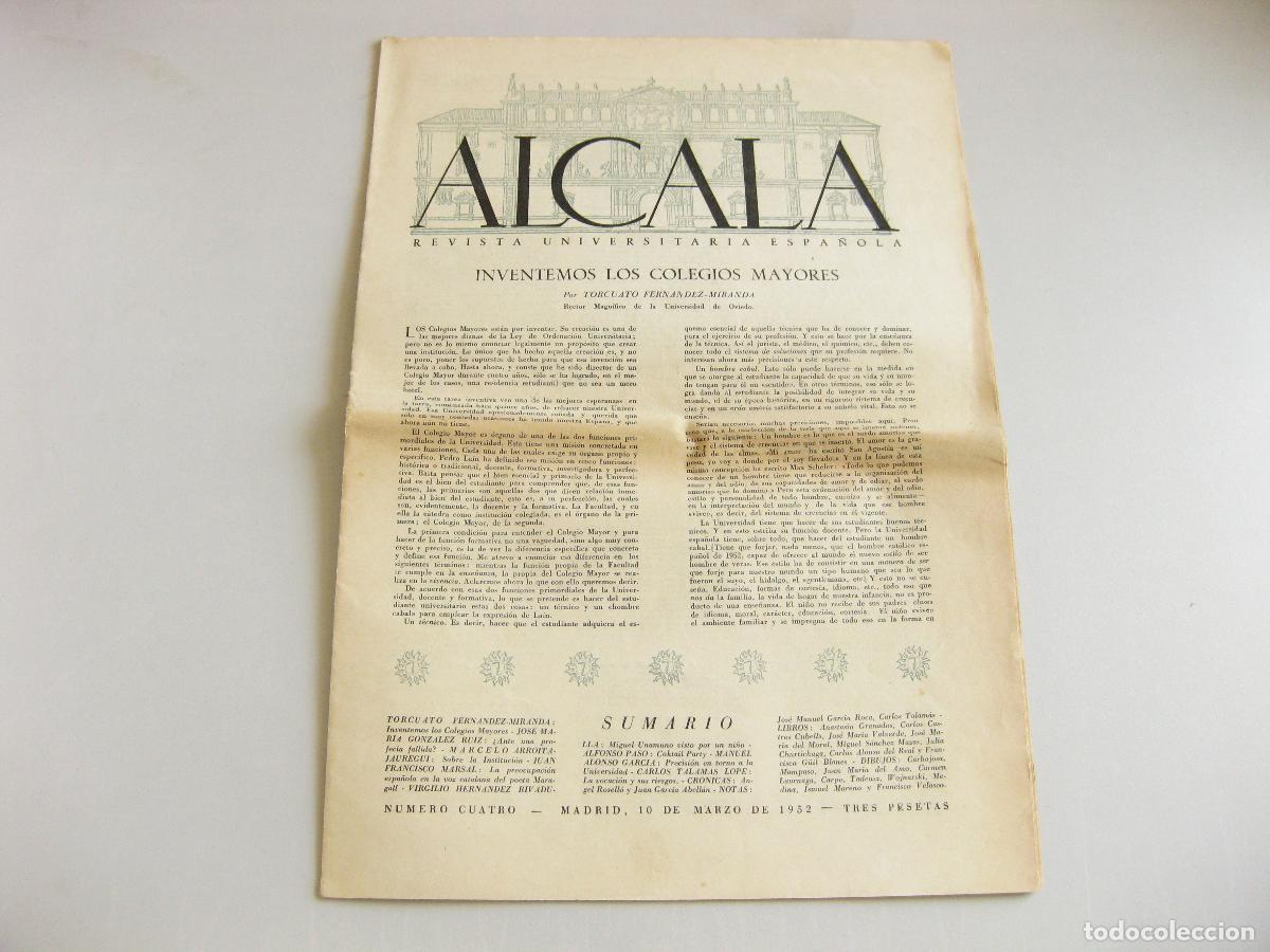 Coleccionismo de revistas y peri&oacute;dicos: REVISTA UNIVERSITARIA ESPA&Ntilde;OLA ALCAL&Aacute; N&ordm; 4. MARZO DE 1952