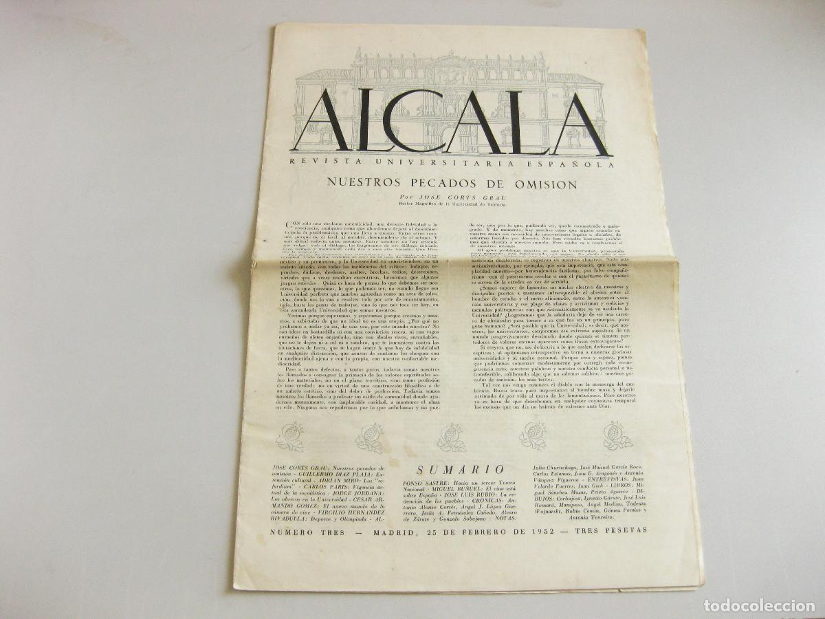 Coleccionismo de revistas y peri&oacute;dicos: REVISTA UNIVERSITARIA ESPA&Ntilde;OLA ALCAL&Aacute; N&ordm; 3. FEBRERO DE 1952
