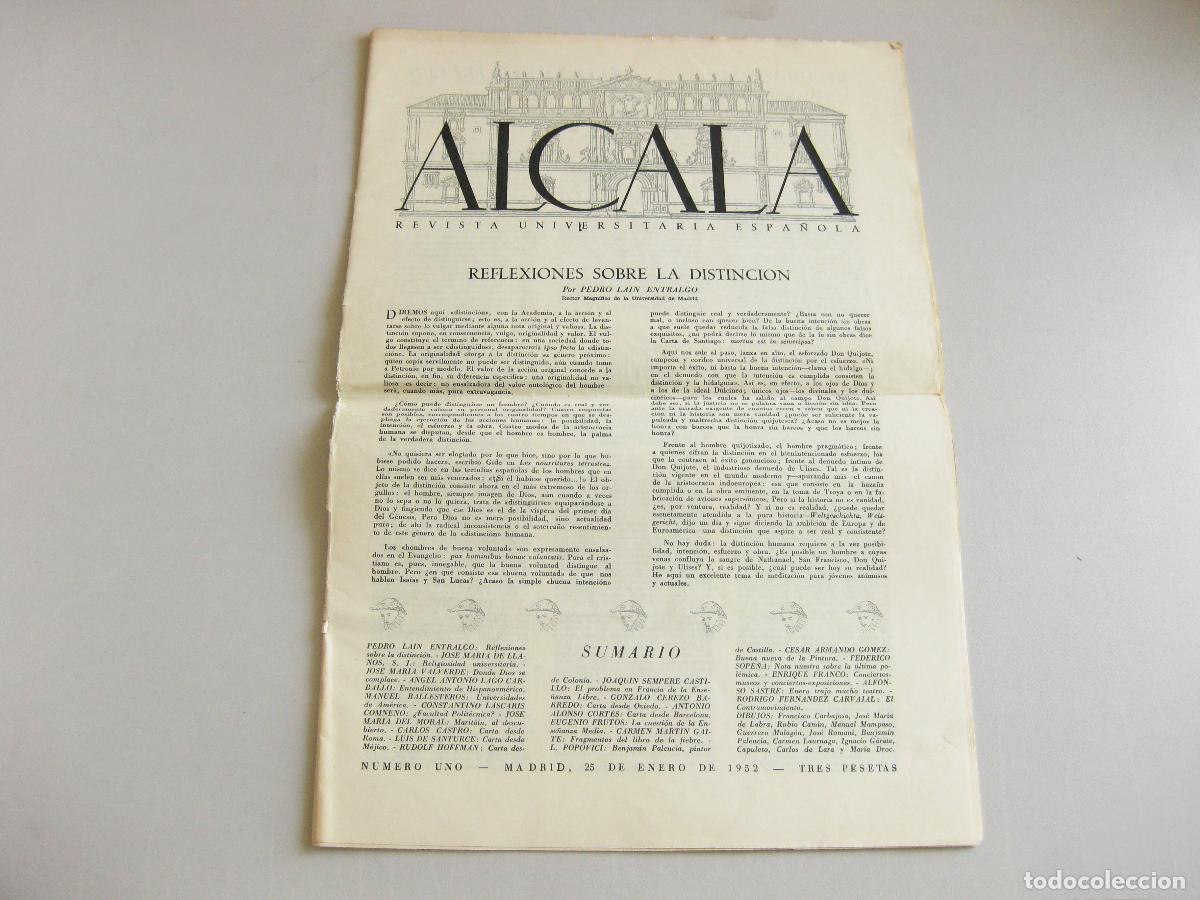 Collectionnisme de Revues et Journaux: REVISTA UNIVERSITARIA ESPA&Ntilde;OLA ALCAL&Aacute; N&ordm; UNO. 1. ENERO DE 1952.