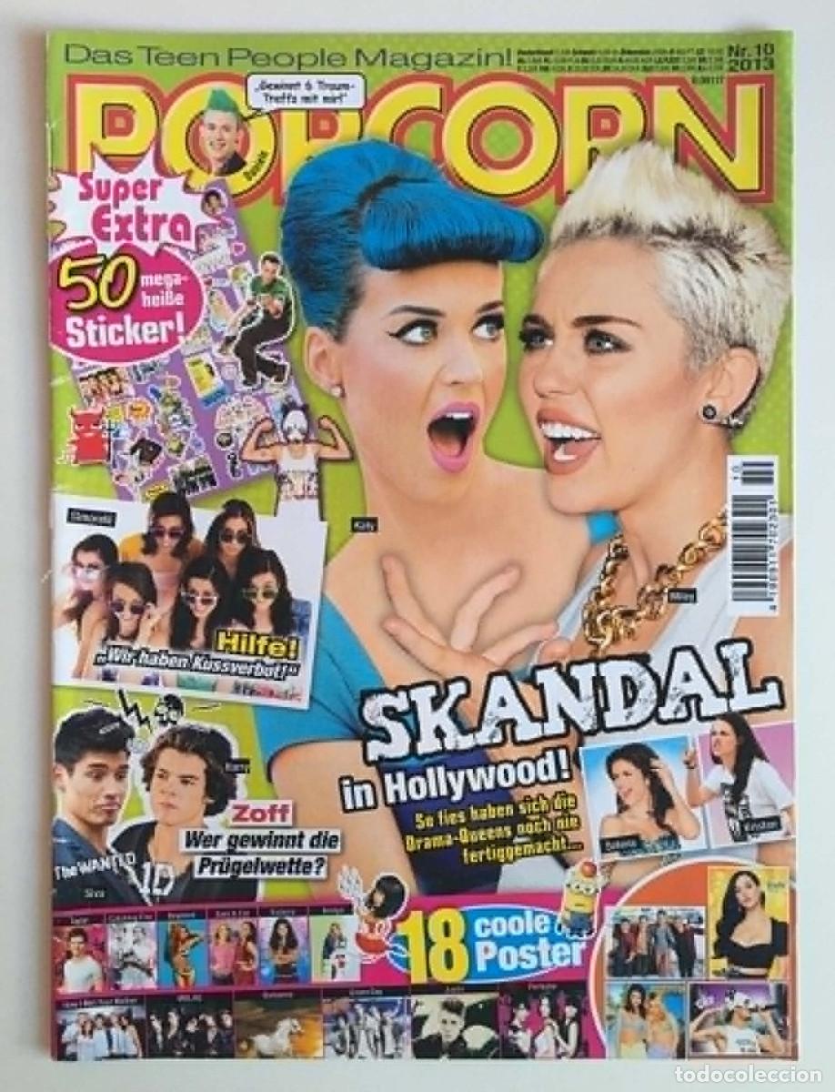 Coleccionismo de revistas y peri&oacute;dicos: Miley Cyrus & Katy Perry Cover Page A4 - Popcorn Magazine Germany 2013 Music