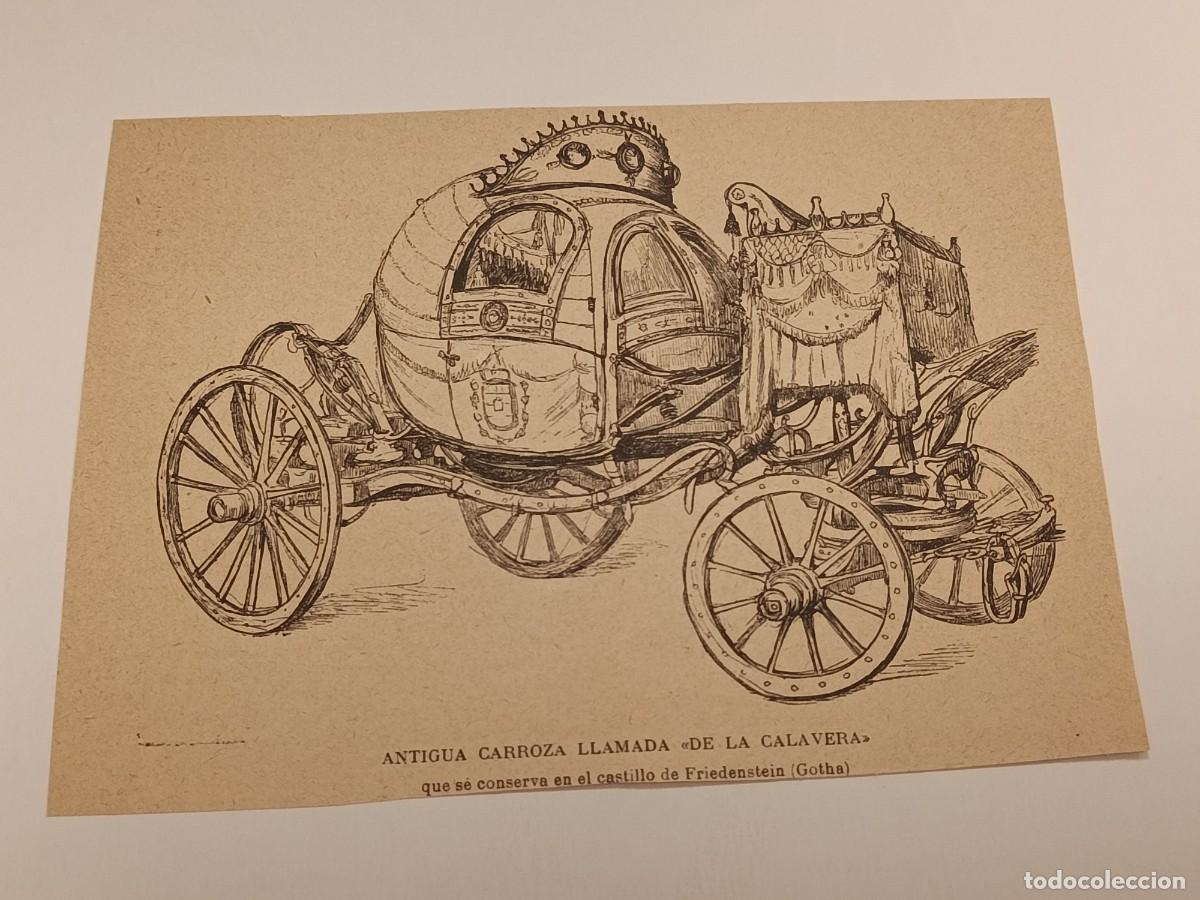 Coleccionismo de revistas y peri&oacute;dicos: Grabado Original c. 1895: Carroza &rdquo;De la Calavera&rdquo; (Gotha). El Coche que Rechaz&oacute; Napole&oacute;n.