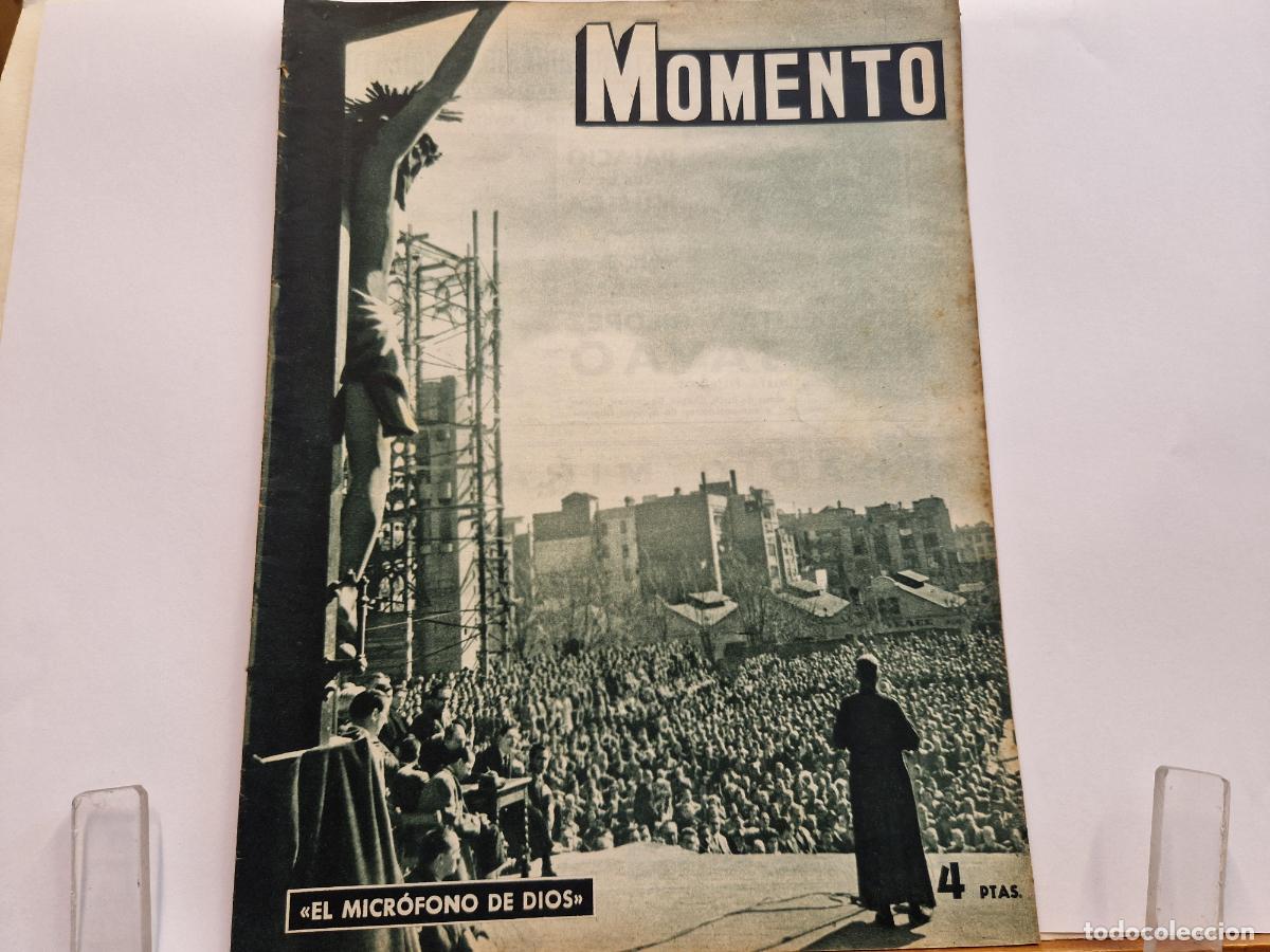 Coleccionismo de revistas y peri&oacute;dicos: REVISTA. MOMENTO. EL MICROFONO DE DIOS. 26 DE FEBRERO 1953