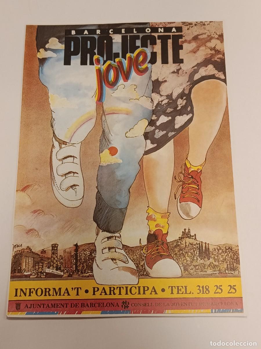 Coleccionismo de revistas y peri&oacute;dicos: Publicidad Antigua 1985: Barcelona Projecte Jove (Ayuntamiento). Ilustrado por Joma. Original