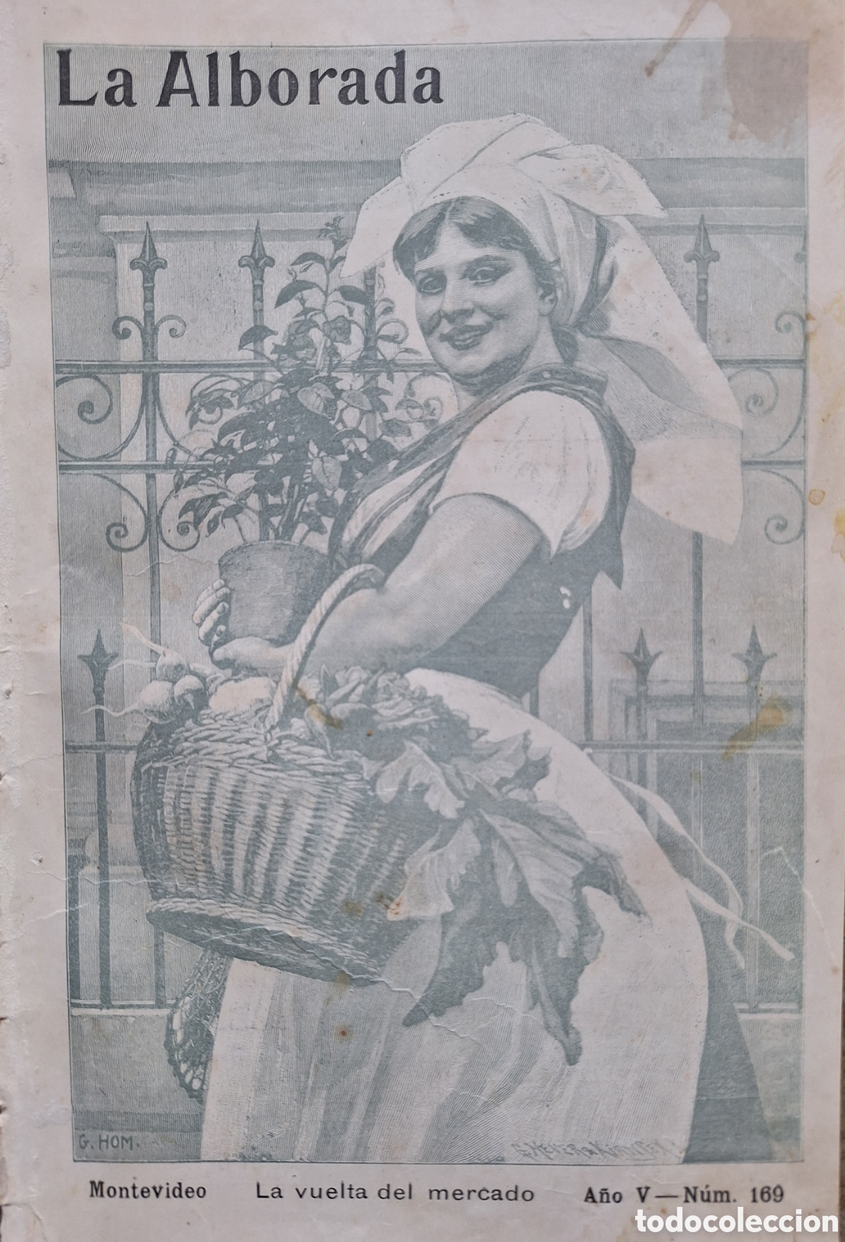 Coleccionismo de revistas y peri&oacute;dicos: REVISTA LA ALBORADA 169 ROSARIO ORIENTAL ESTANCIA LA CAROLINA DURAZNO
