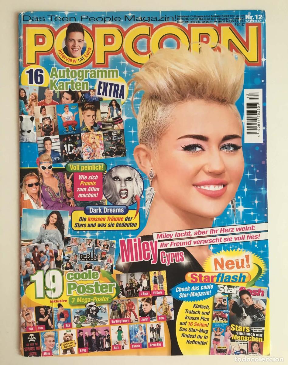 Coleccionismo de revistas y peri&oacute;dicos: Miley Cyrus Original Vintage Magazine Cover Page - Popcorn Germany Nr. 12 2012 Music Rare