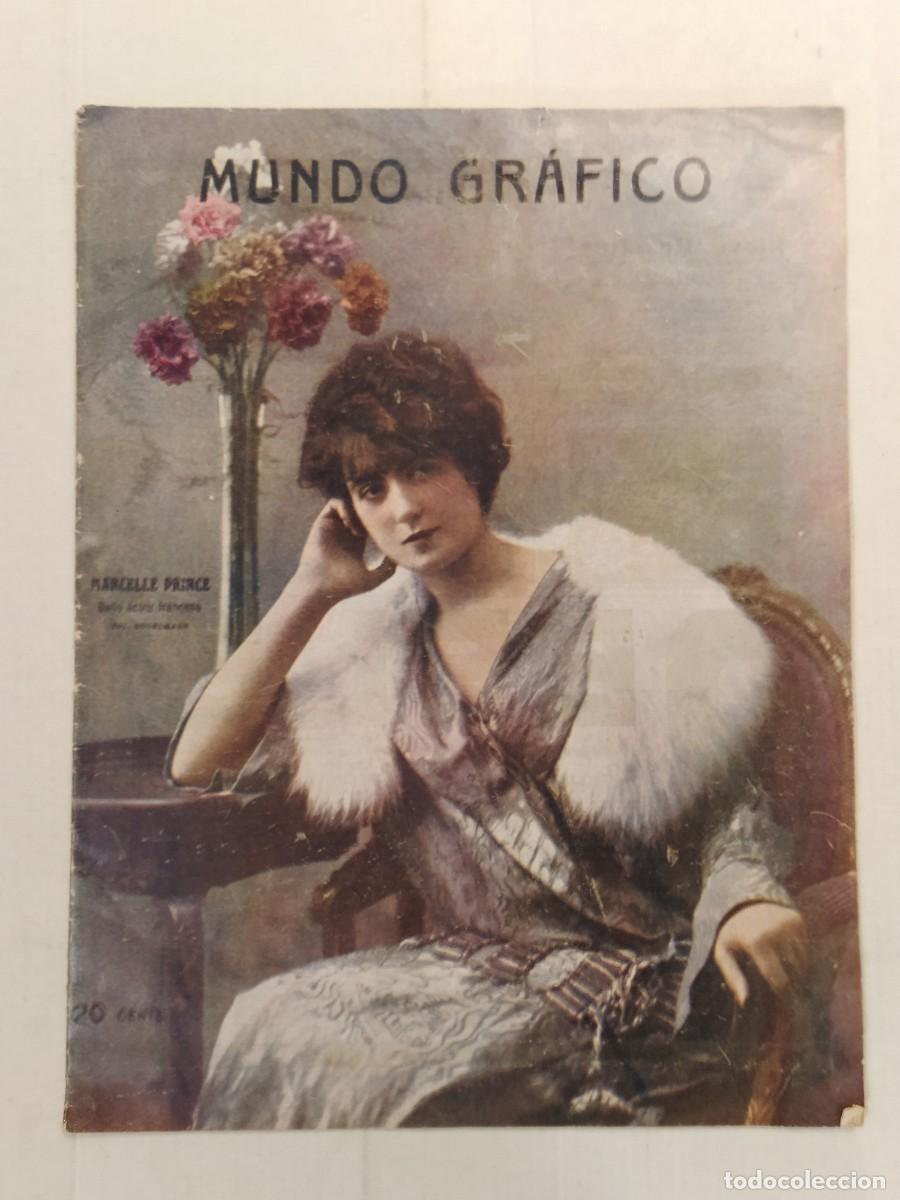 Coleccionismo de revistas y peri&oacute;dicos: MUNDO GRAFICO-A&Ntilde;O 1915-I GUERRA MUNDIAL-BODA TORERO en FUENLABRADA-TETUAN-PAPELERA ESPA&Ntilde;OLA EDIFICIO