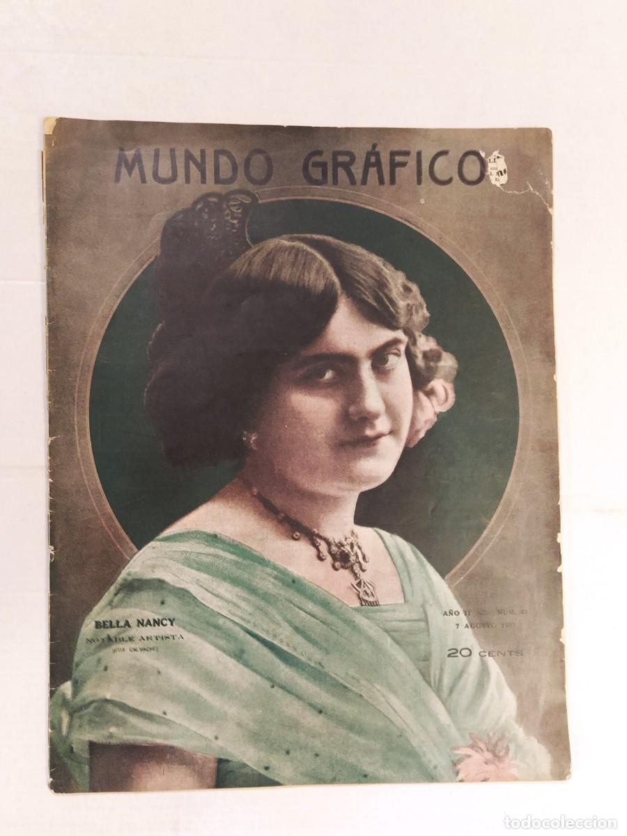 Coleccionismo de revistas y peri&oacute;dicos: MUNDO GRAFICO-A&Ntilde;O 1912-TETUAN-IGNACIOPINAZO-BARCO GIRALDA-SAN SEBASTIAN-ESCUADRA SANTANDER-PROCESION