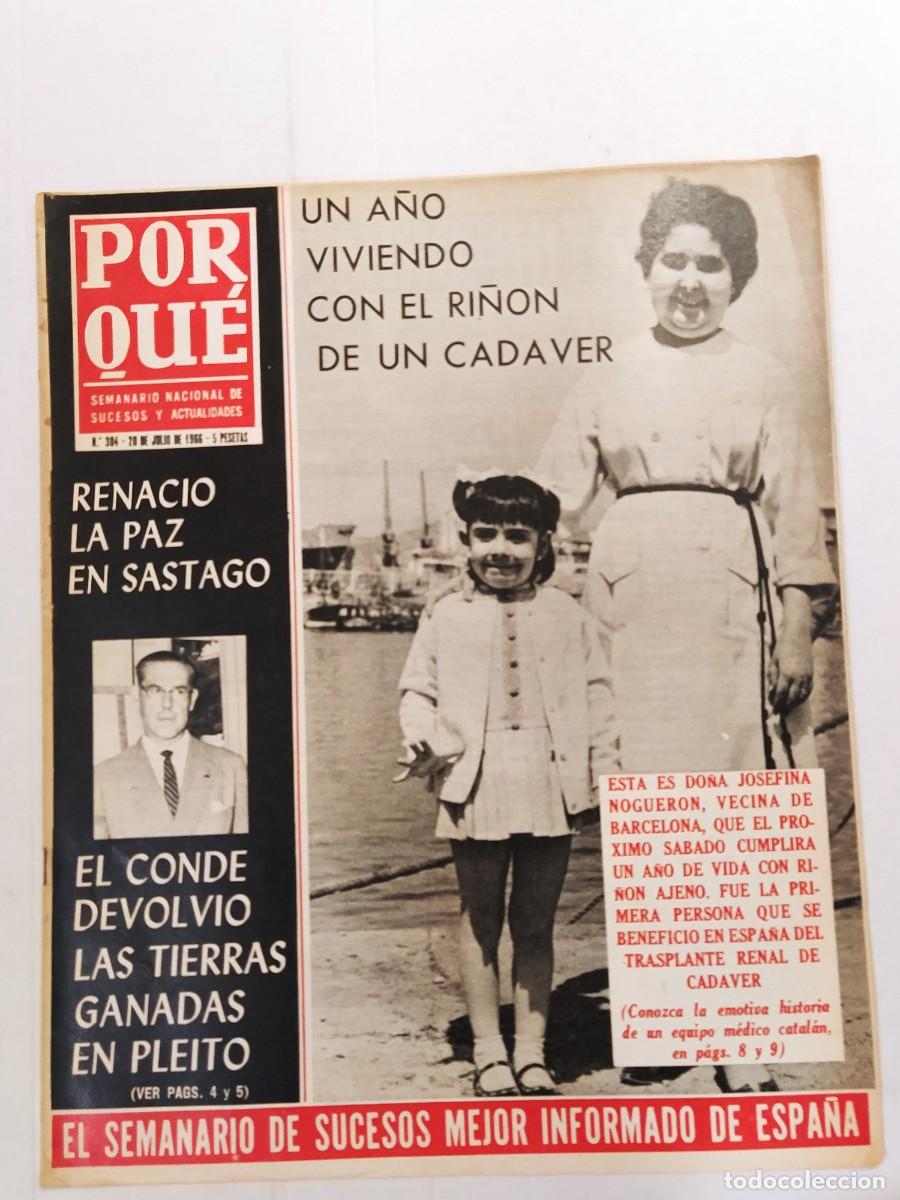 Collectionnisme de Revues et Journaux: PORQU&Eacute; - A&Ntilde;O 1966 - REVISTA DE CRIMENES Y SUCESOS - SASTAGO BARCELONA MALLORCA BENIDORM ETC