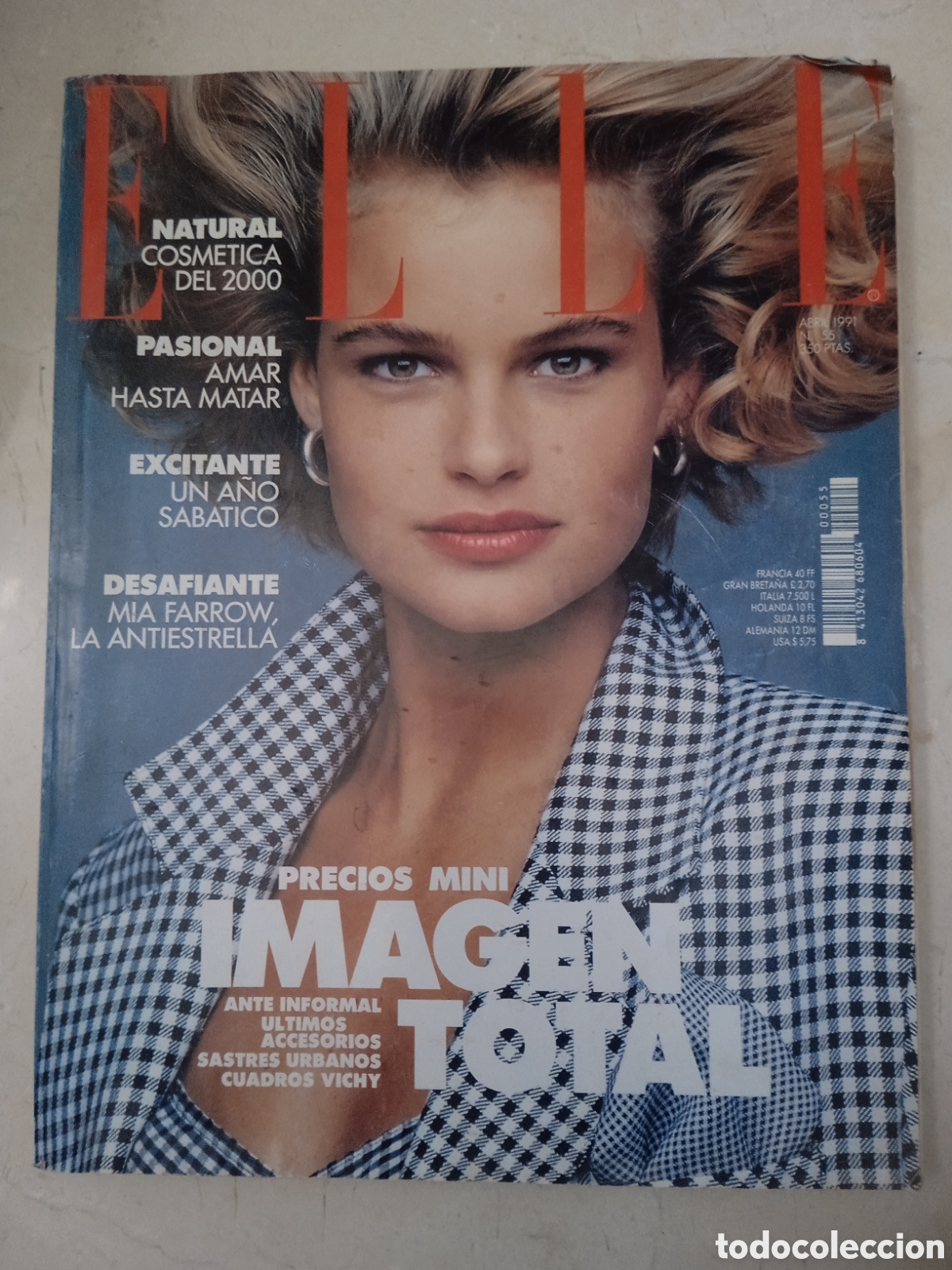 Coleccionismo de revistas y peri&oacute;dicos: Revista Elle n&deg;55 portada Wendy Veldhuis Mart&iacute;n Pareja Obreg&oacute;n M&iacute;a Farrow Angels Gonyalons