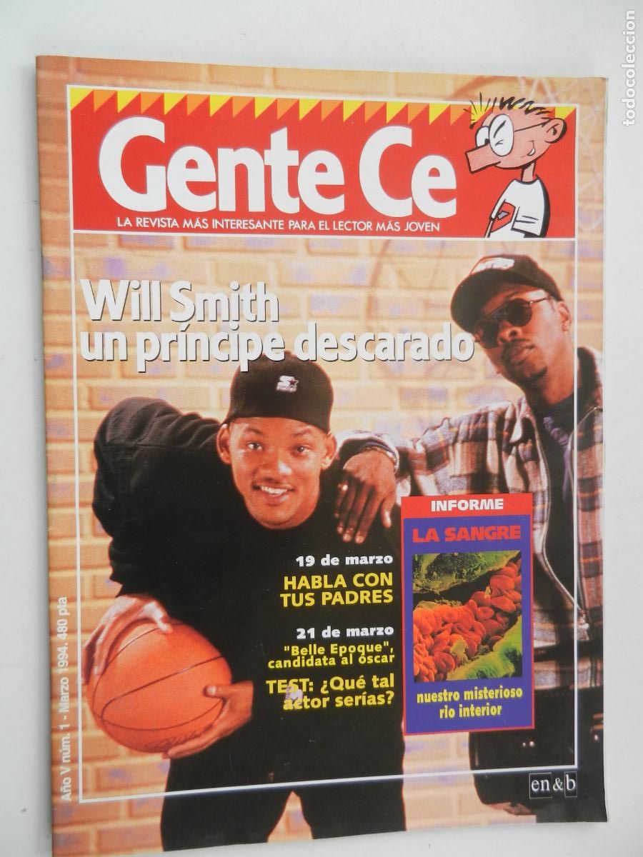 Coleccionismo de revistas y peri&oacute;dicos: GENTE C - N&ordm; 1 MARZO 1994- WILL SMITTH , UN PR&Iacute;NCIPE DESCARADO - DOSSIER LA SANGRE HUMANA