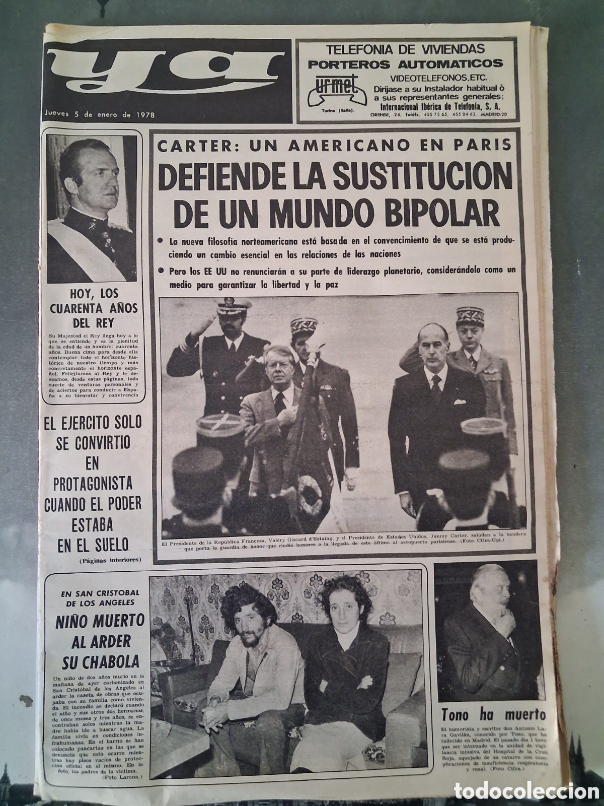 Sammeln von Zeitschriften und Zeitungen: Diario Ya 05/01/1978